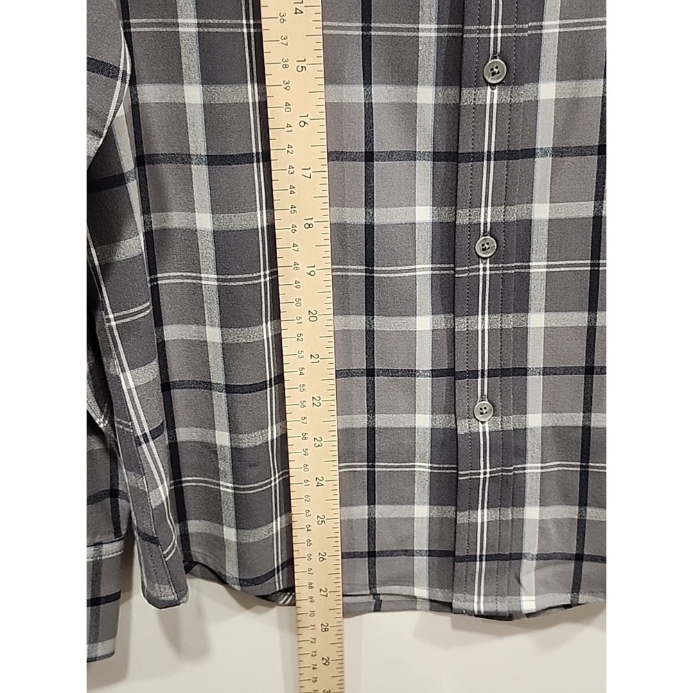 NWT Mizzen and Main Button Down Shirt Mens S, Trim Plaid‎ Pocket GRAY MSRP $148 - Picture 5 of 9